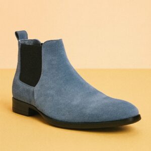 Men’s Blue Suede Chelsea Boots